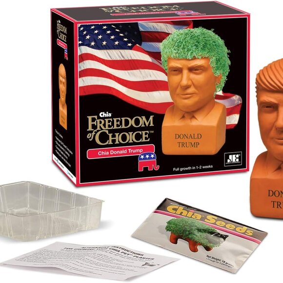BRAND NEW GIFT PICK Chia Pet Donald Trump with Chia Seed Pack & Planter SET - Picture 3 of 4
